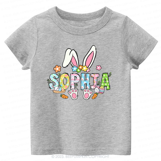 Flowers Personalized Name Easter -Toddler Tees