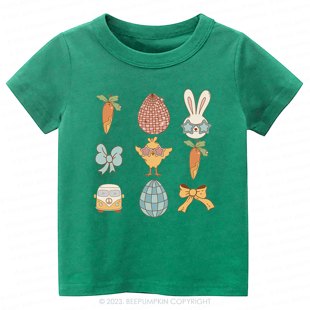 Kids Easter Carrot Car Bow  -Toddler Tees