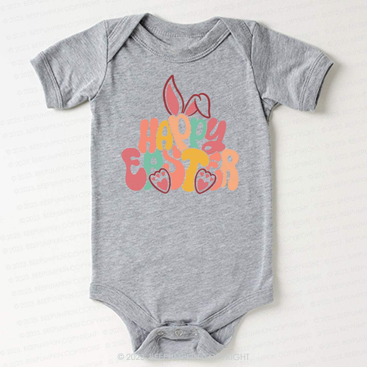 Retro Happy Easter Bodysuit For Baby