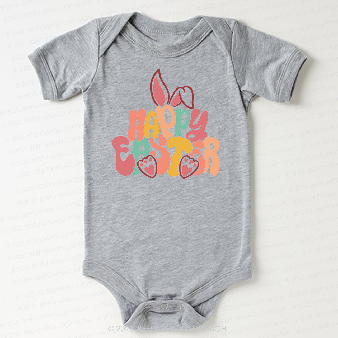 Retro Happy Easter Bodysuit For Baby