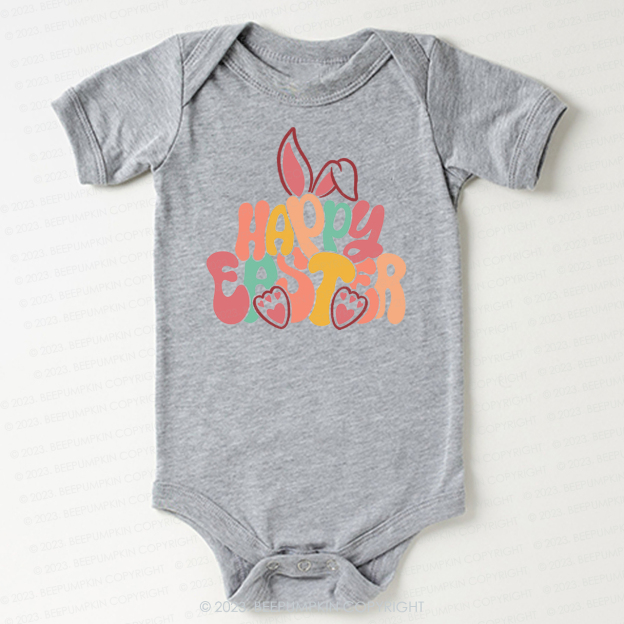 Retro Happy Easter Bodysuit For Baby