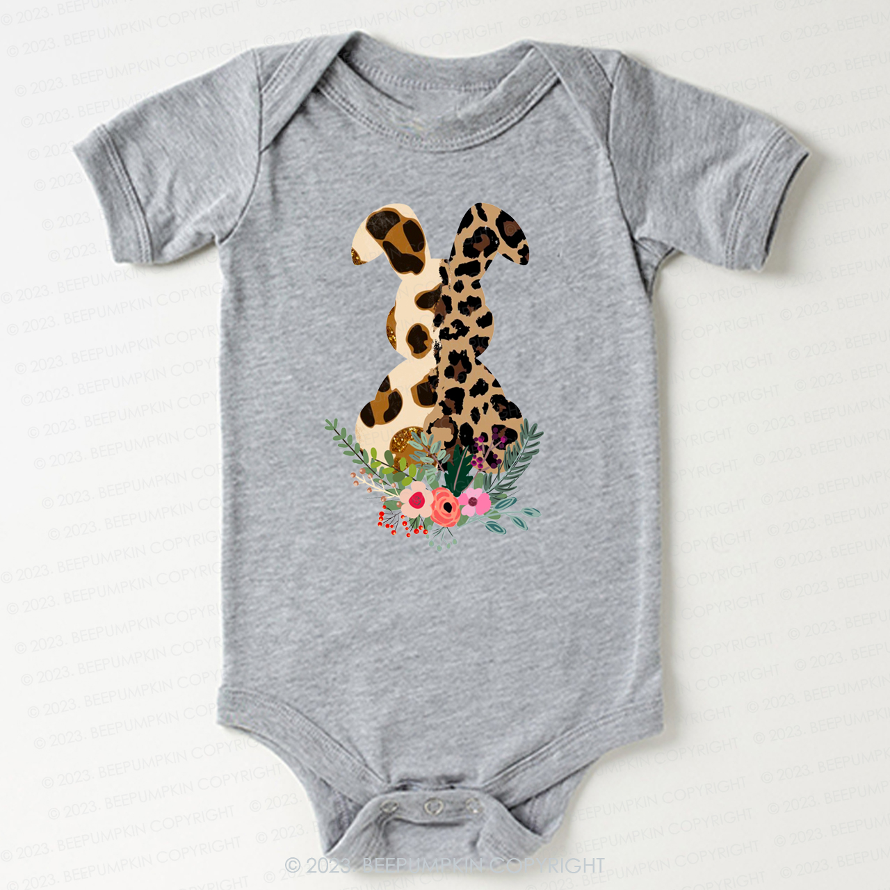 Leopard Bunny Easter Bodysuit For Baby