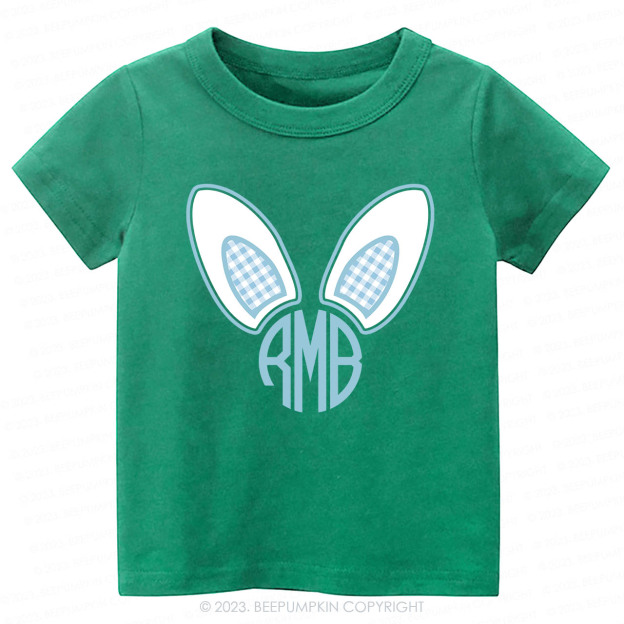 Monogrammed Bunny Easter -Toddler Tees