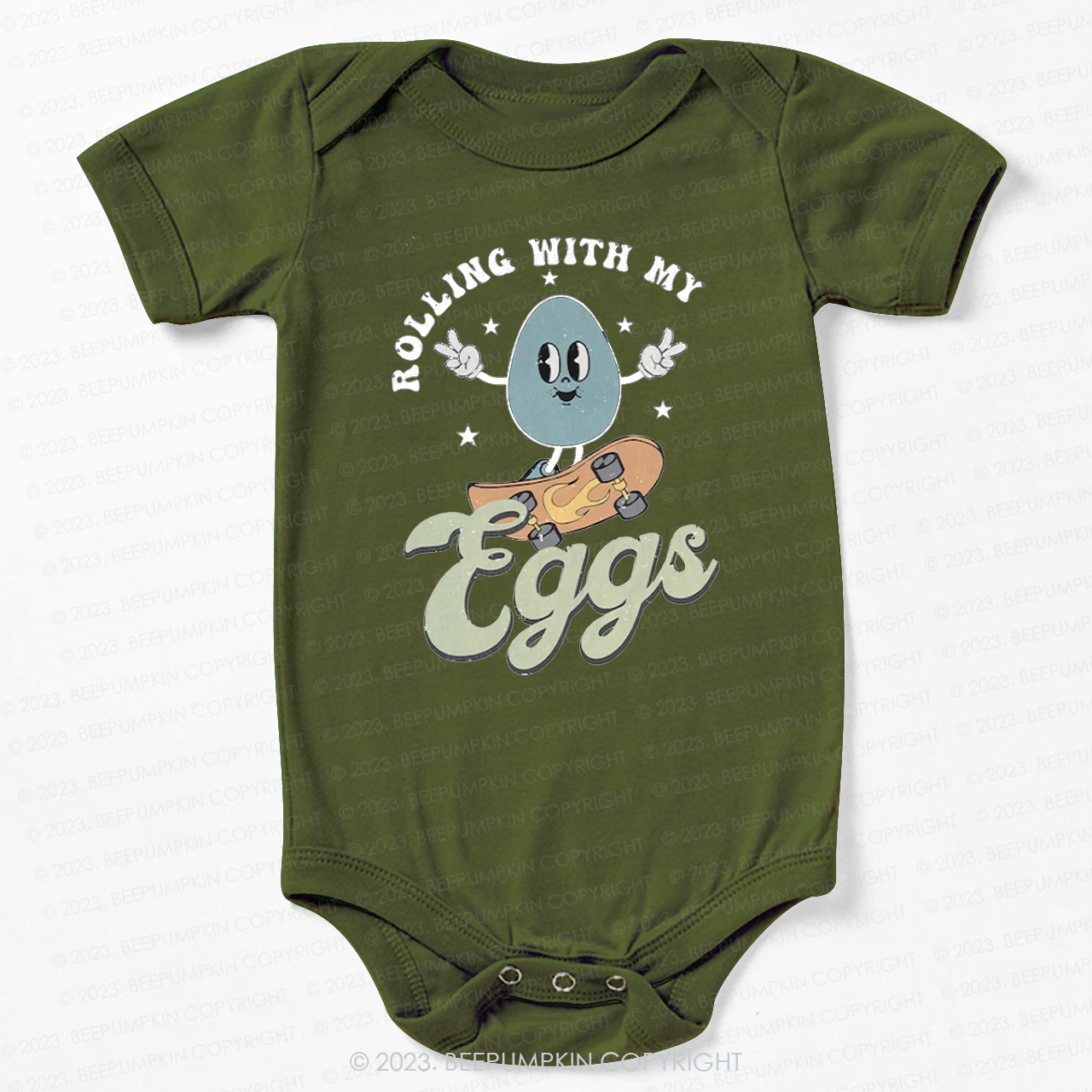 Rolling with My Eggs Bodysuit For Baby