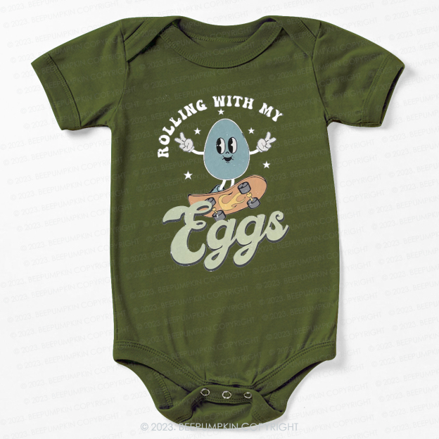 Rolling with My Eggs Bodysuit For Baby