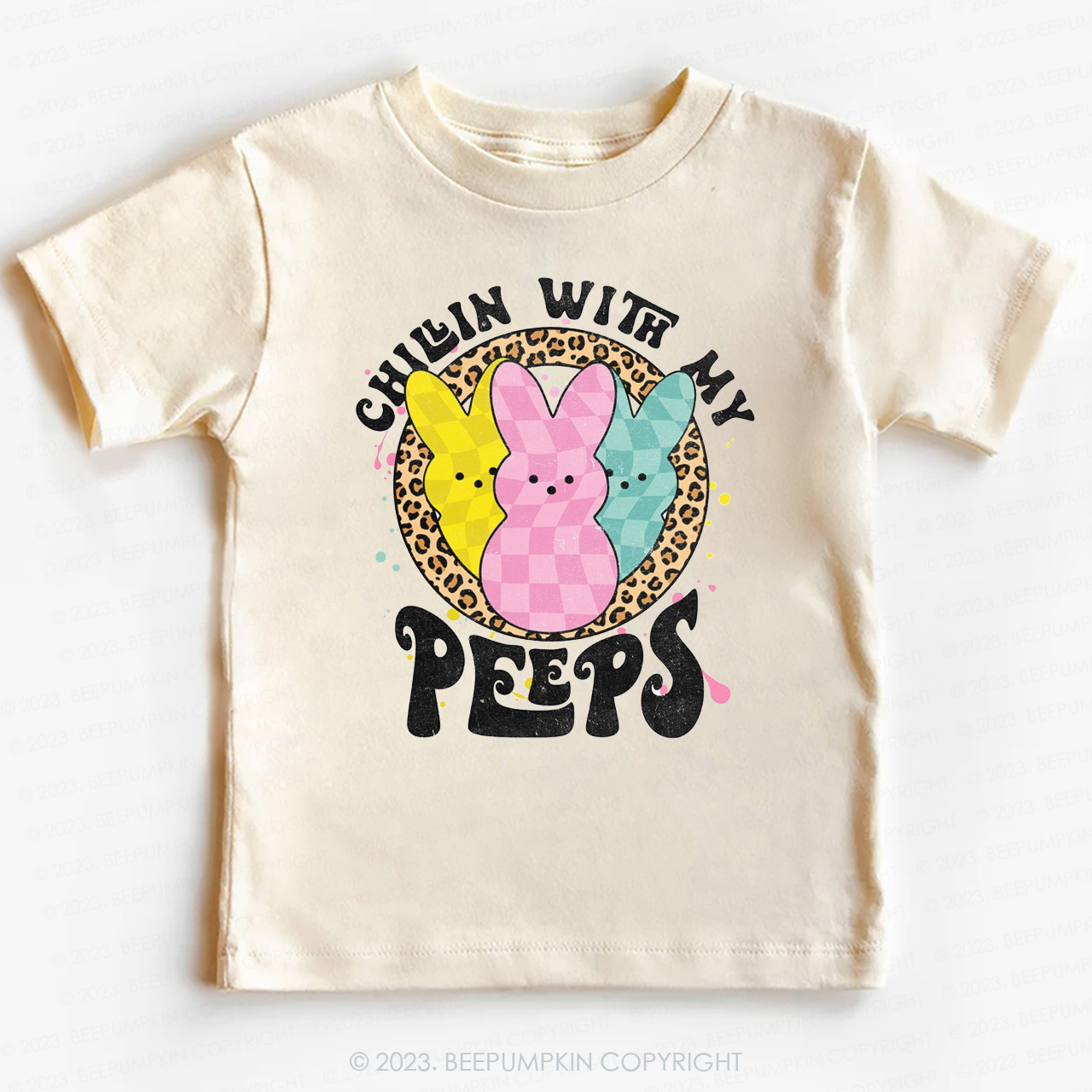 Chillin' with My Peeps Leopard-Toddler Tees