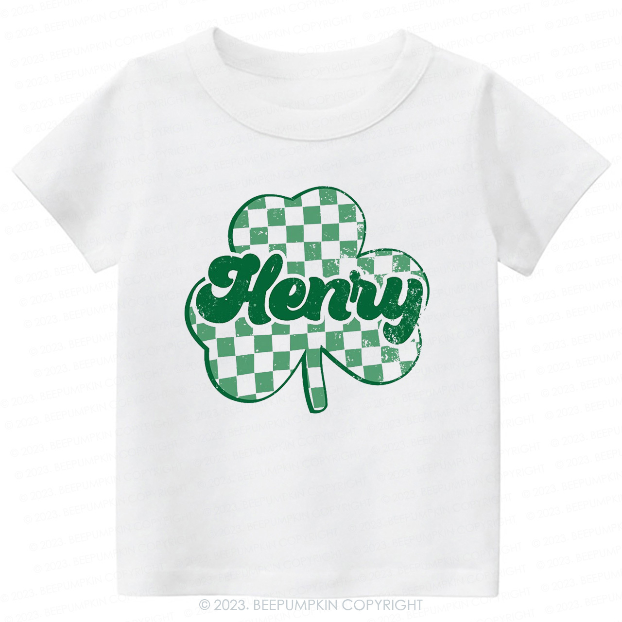Clover Leaf with Name -Toddler&Kids Tees For St.Patricks day
