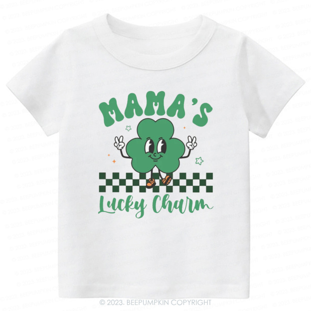 Mama's Lucky Charm St.Patricks Day-Toddler&Kids Tees