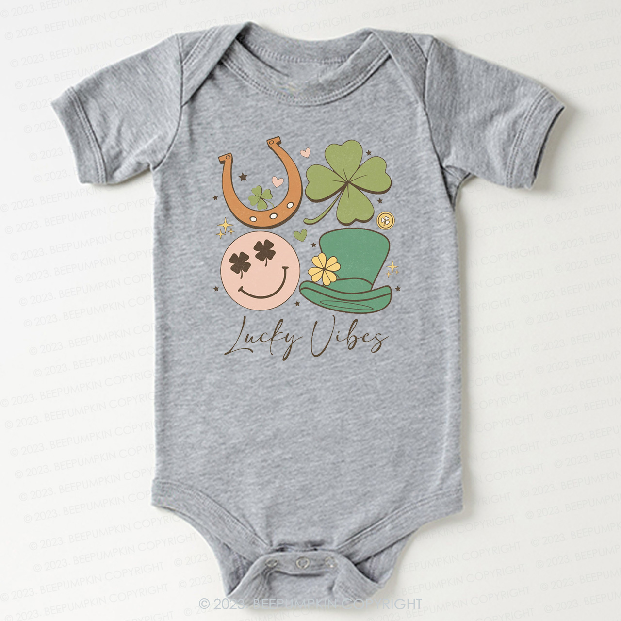 Lucky Vibes St.Patricks Day Bodysuit For Baby