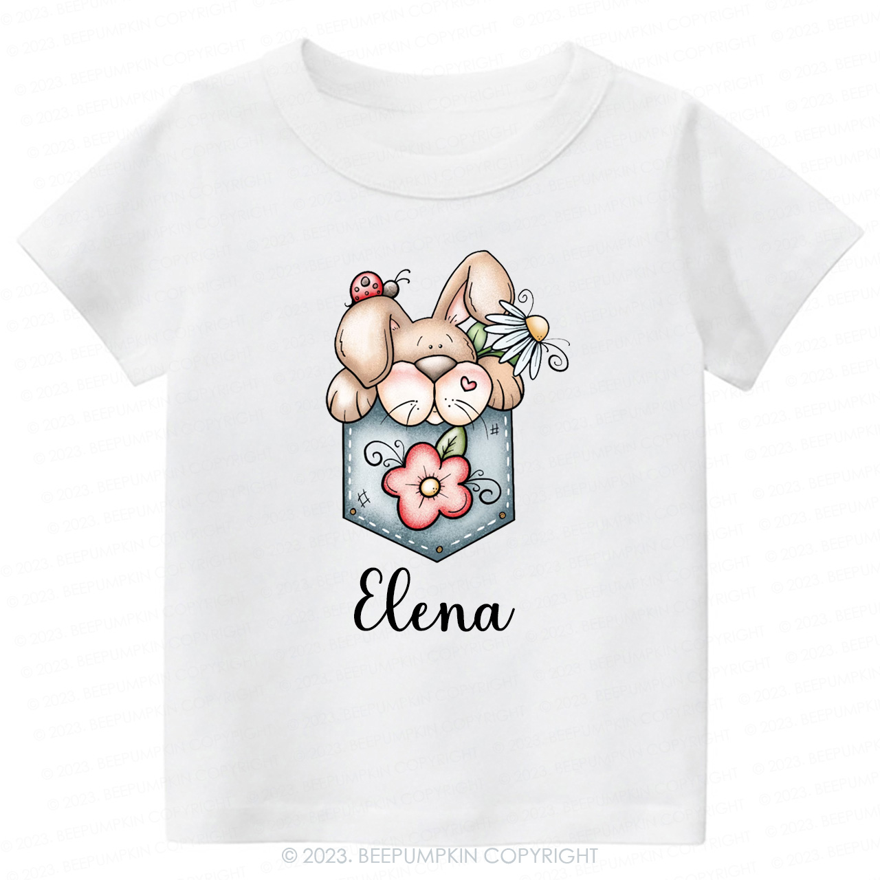 Pocket Bunny Hoppy Easter Toddler Tees