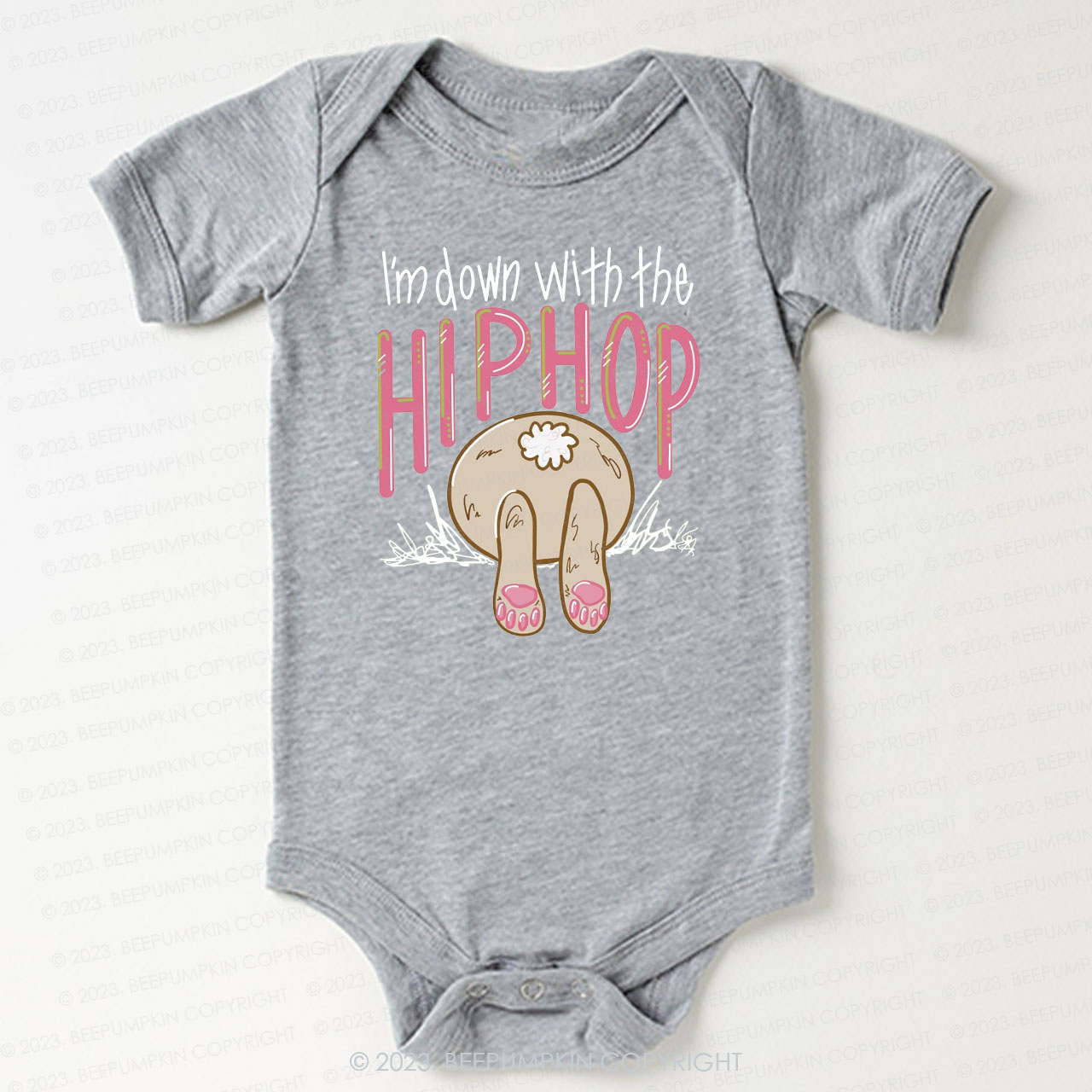 Hip Hop Bunny Tail St.Patricks Day Bodysuit For Baby