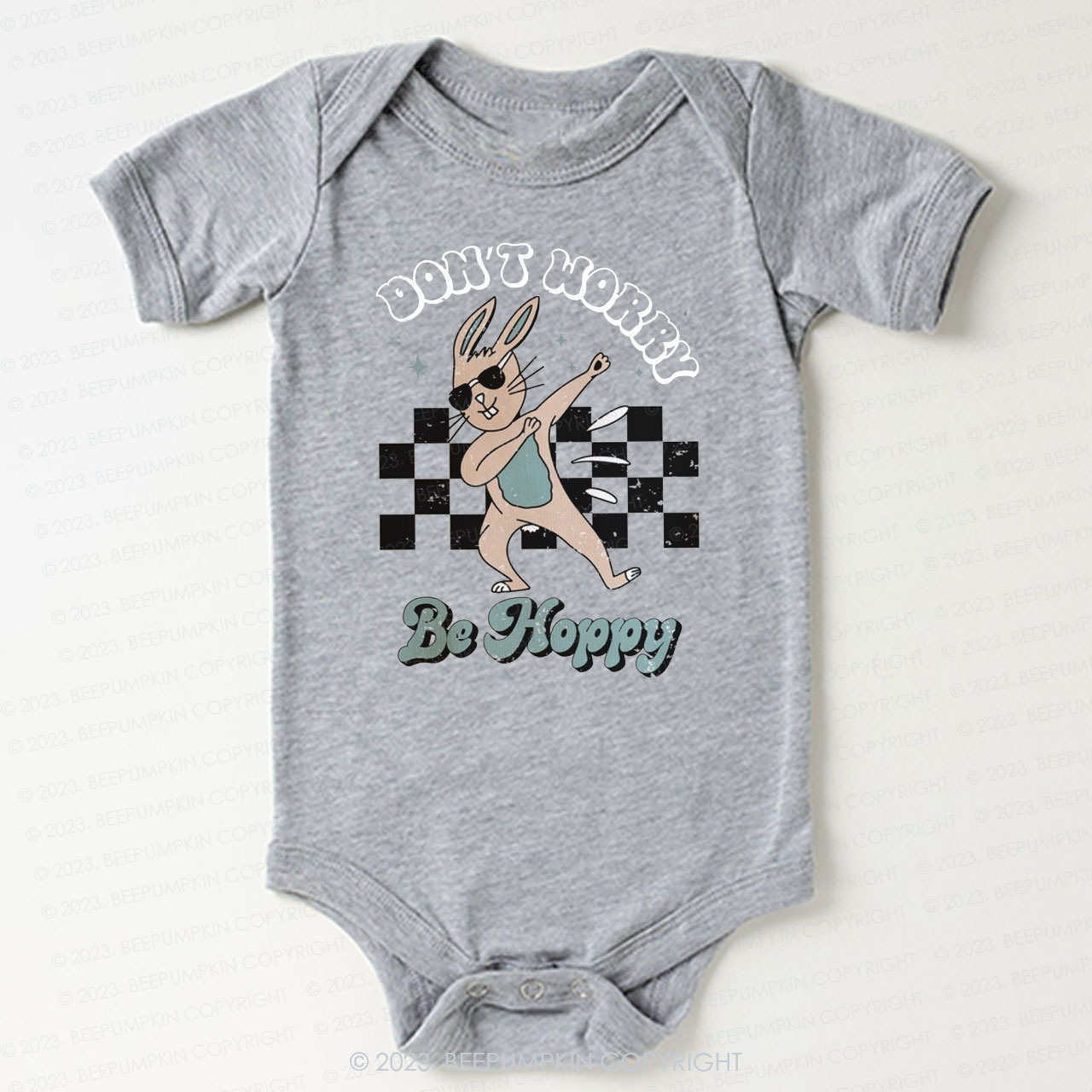 Dont Worry Be Hoppy Easter Bodysuit For Baby