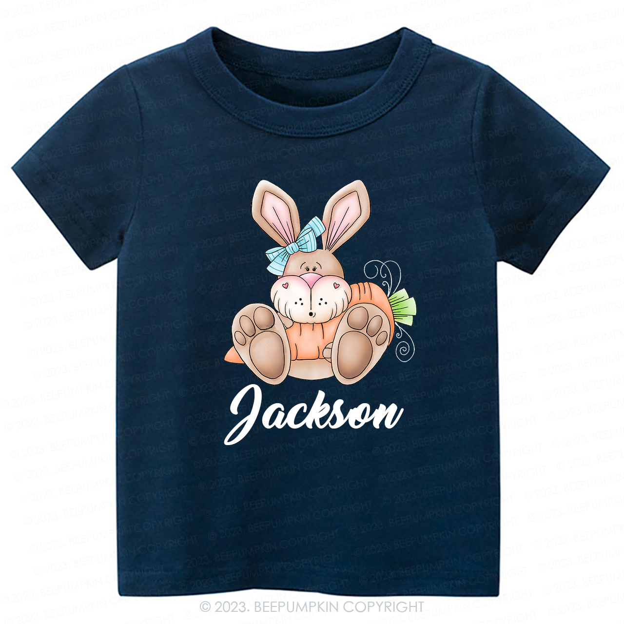 Spring Bunny Rabbit with Carrot Easter Toddler Tees