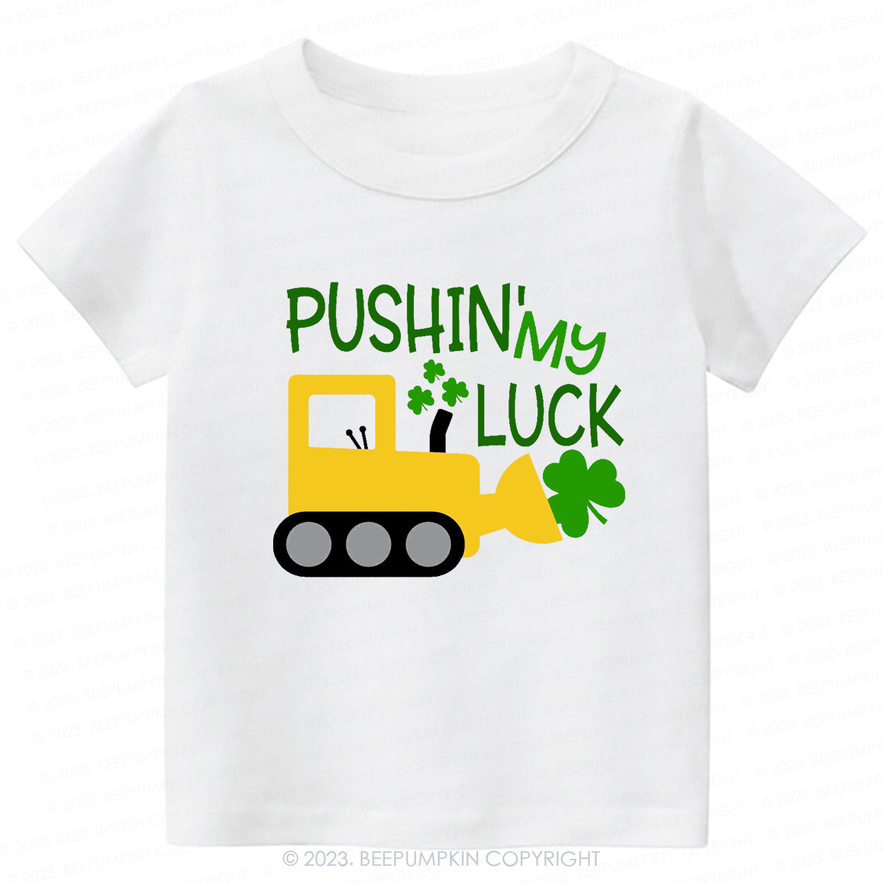 Pushin' My Luck St.Patricks Day-Toddler&Kids Tees