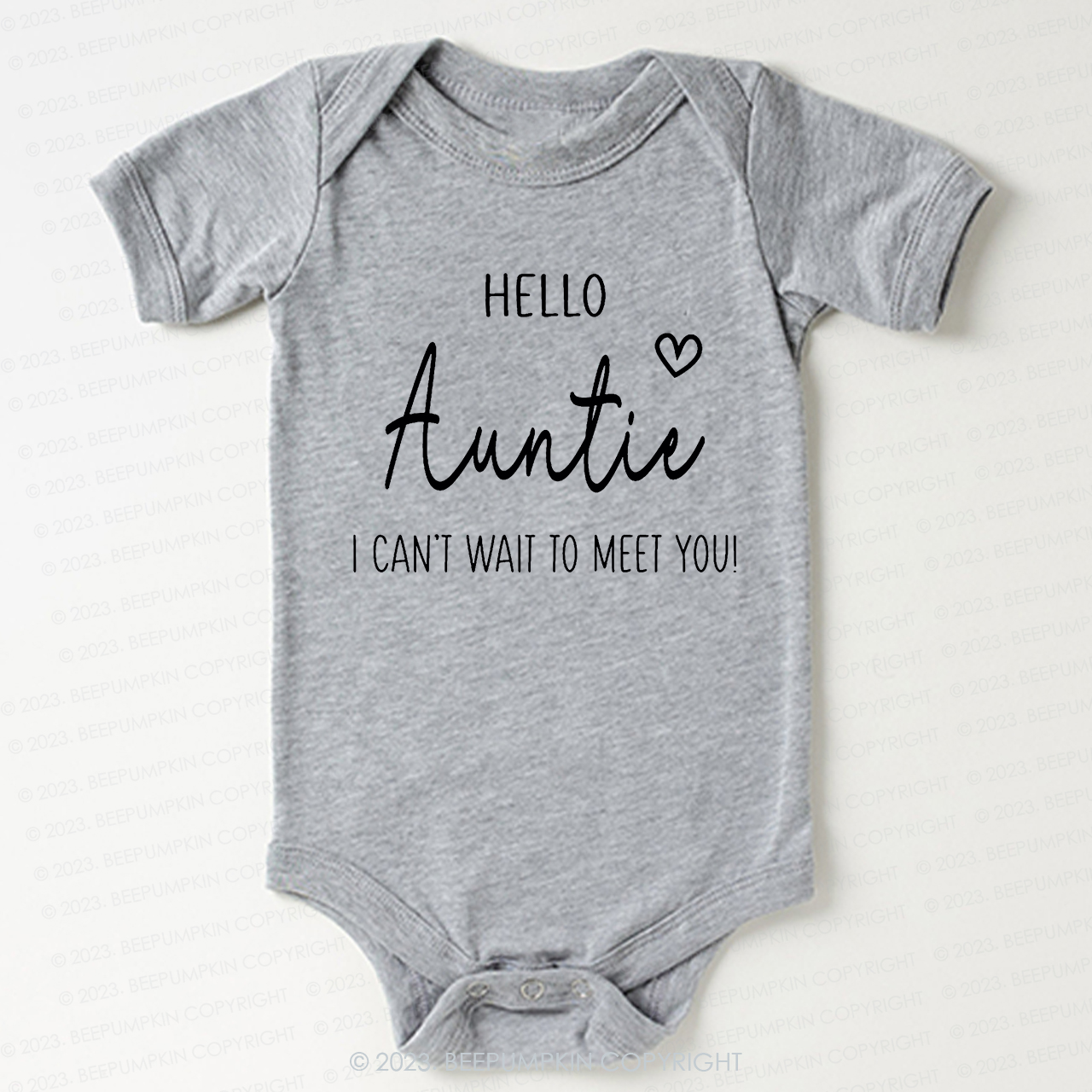 Hello Auntie I Can't Wait To Meet You Bodysuit For Baby