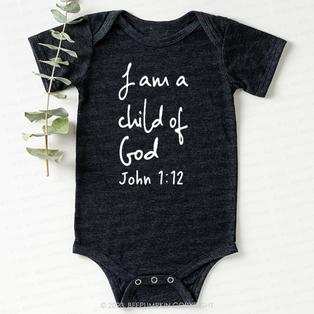 I Am A Child Of God Christian Easter Bodysuit For Baby