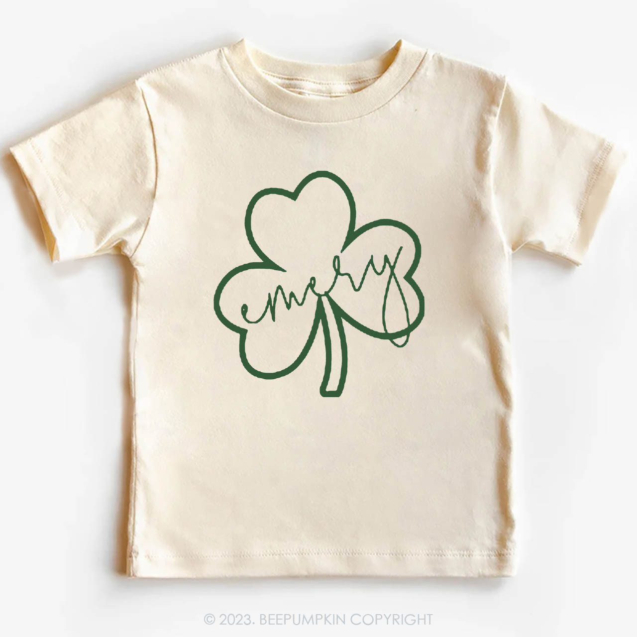 Shamrock Glitter Name St.Patricks Day -Toddler Tees