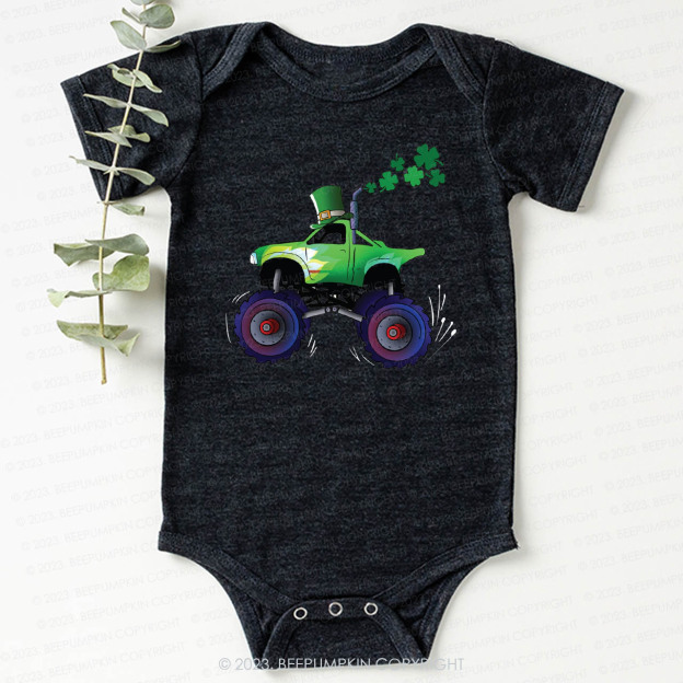 Pretty Lucky Clover St.Patricks Day Bodysuit For Baby