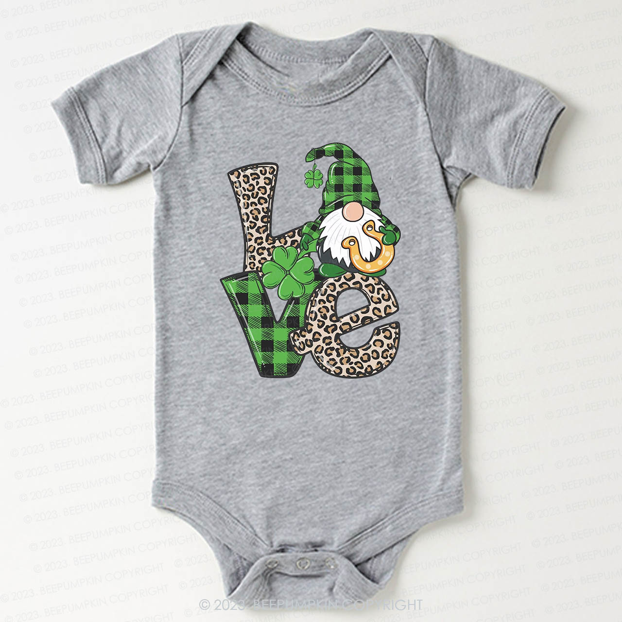 Love Gnomes St.Patricks Day Bodysuit For Baby