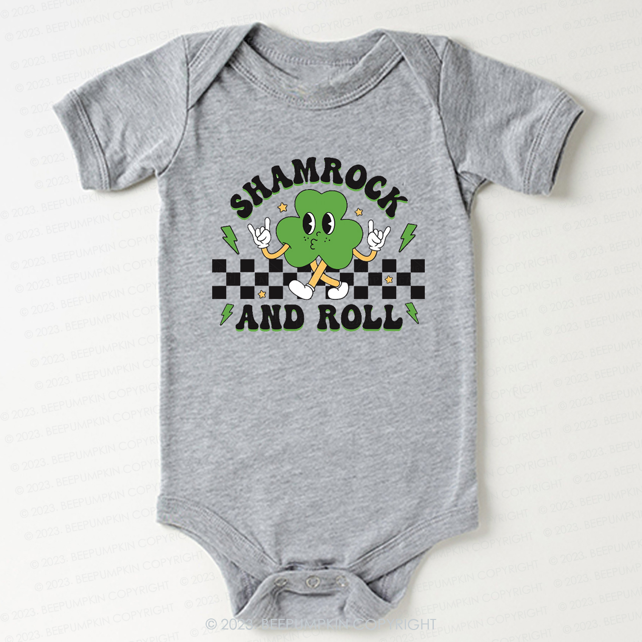 Shamrock And Roll St.Patricks Day Bodysuit For Baby