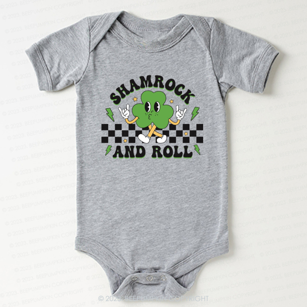 Shamrock And Roll St.Patricks Day Bodysuit For Baby