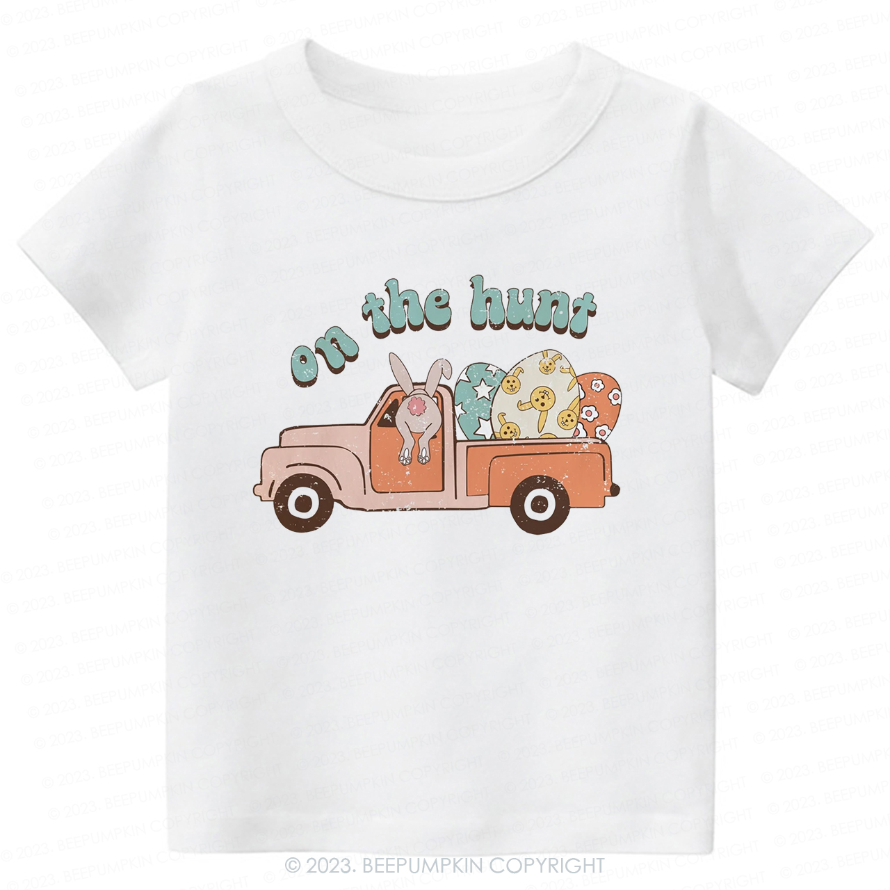 On the Hunt Easter Groovy-Toddler Tees