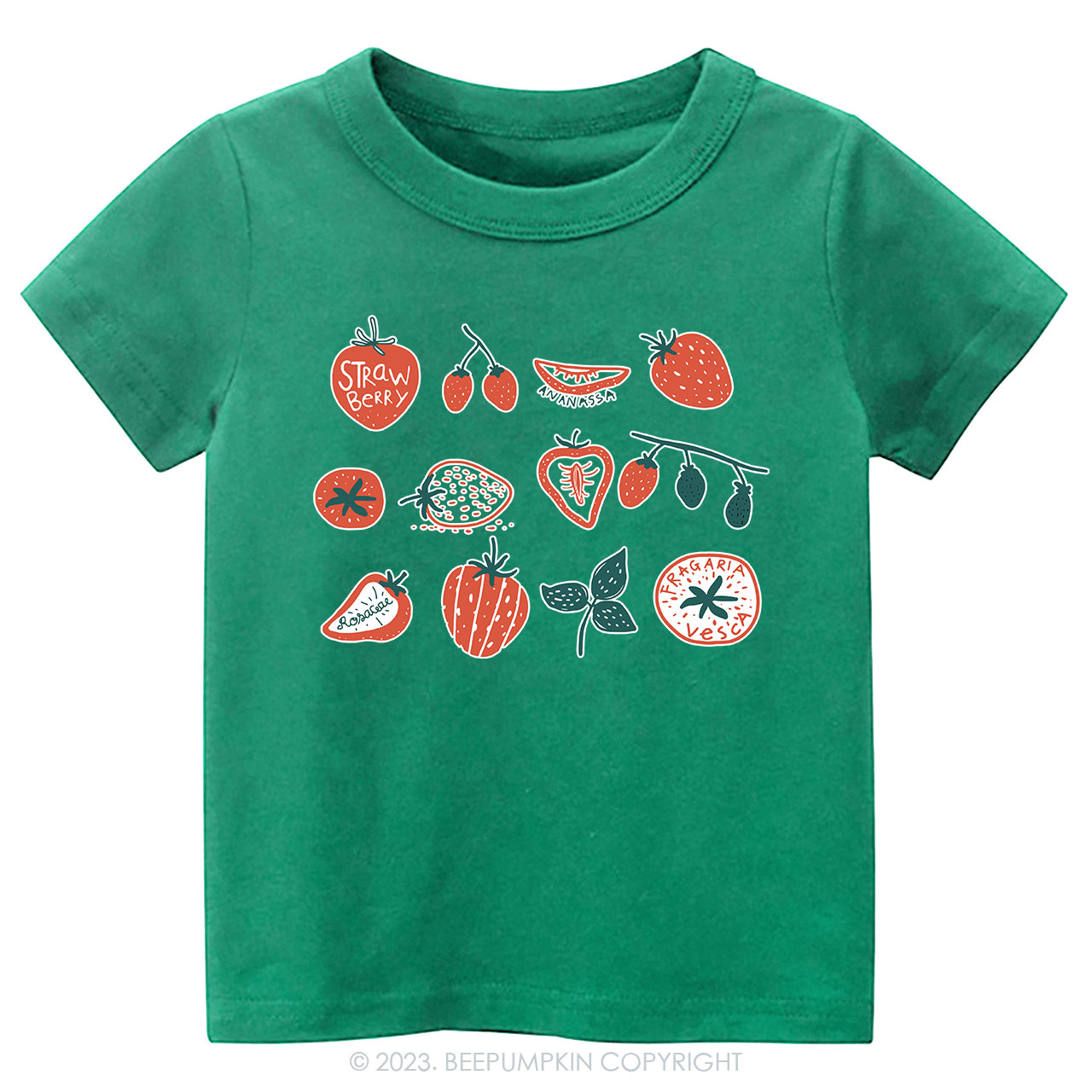 Strawberry Kids Retro Natural Toddler Tees