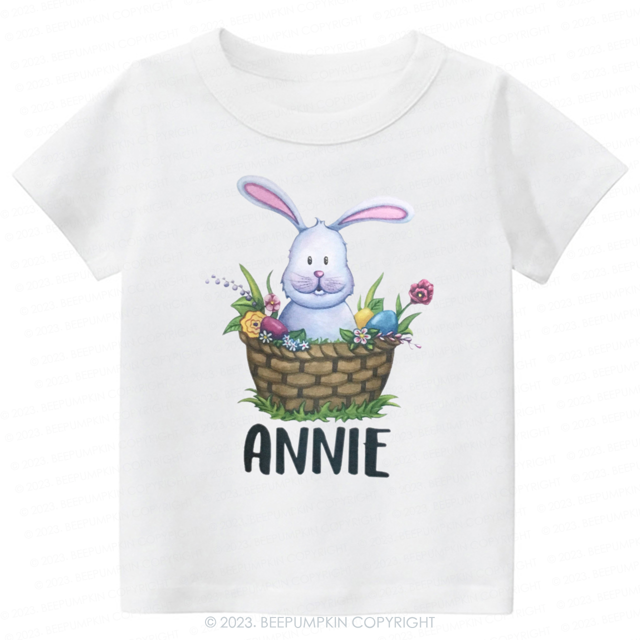 Personalized Easter Spring Bunny -Toddler Tees