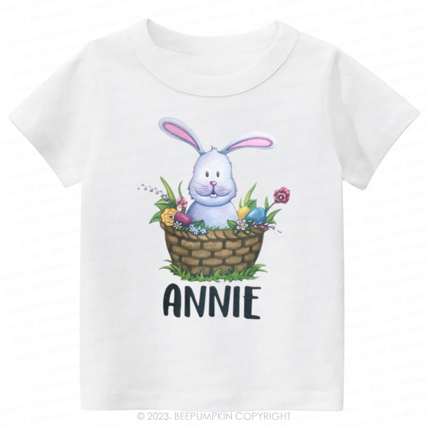 Personalized Easter Spring Bunny -Toddler Tees
