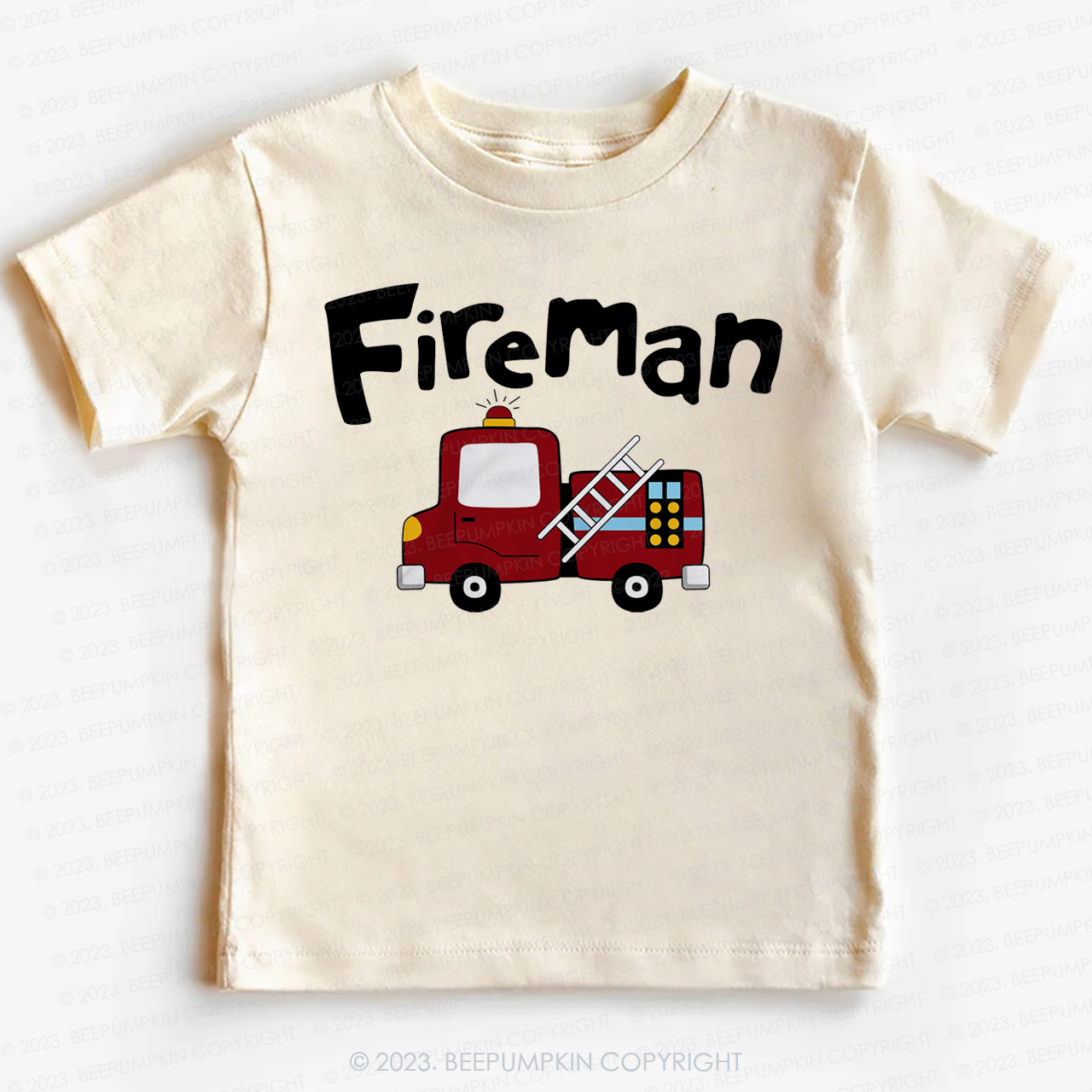 Firefighter And Fire Truck -Toddler Tees