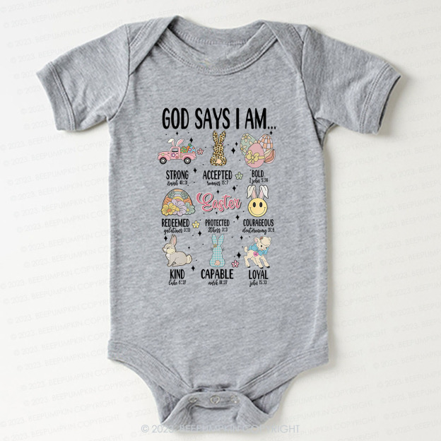 God Says I am Kind Christian Bodysuit For Baby