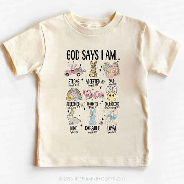 God Says I am Kind Christian -Toddler Tees