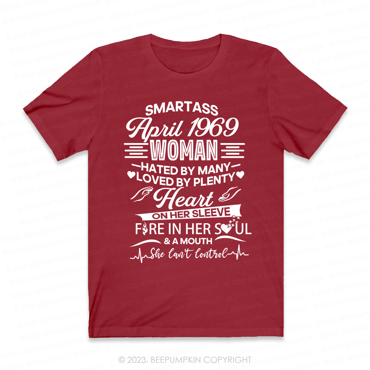 Heart On Her Sleeve Fire In Her Soul Retro T-Shirt