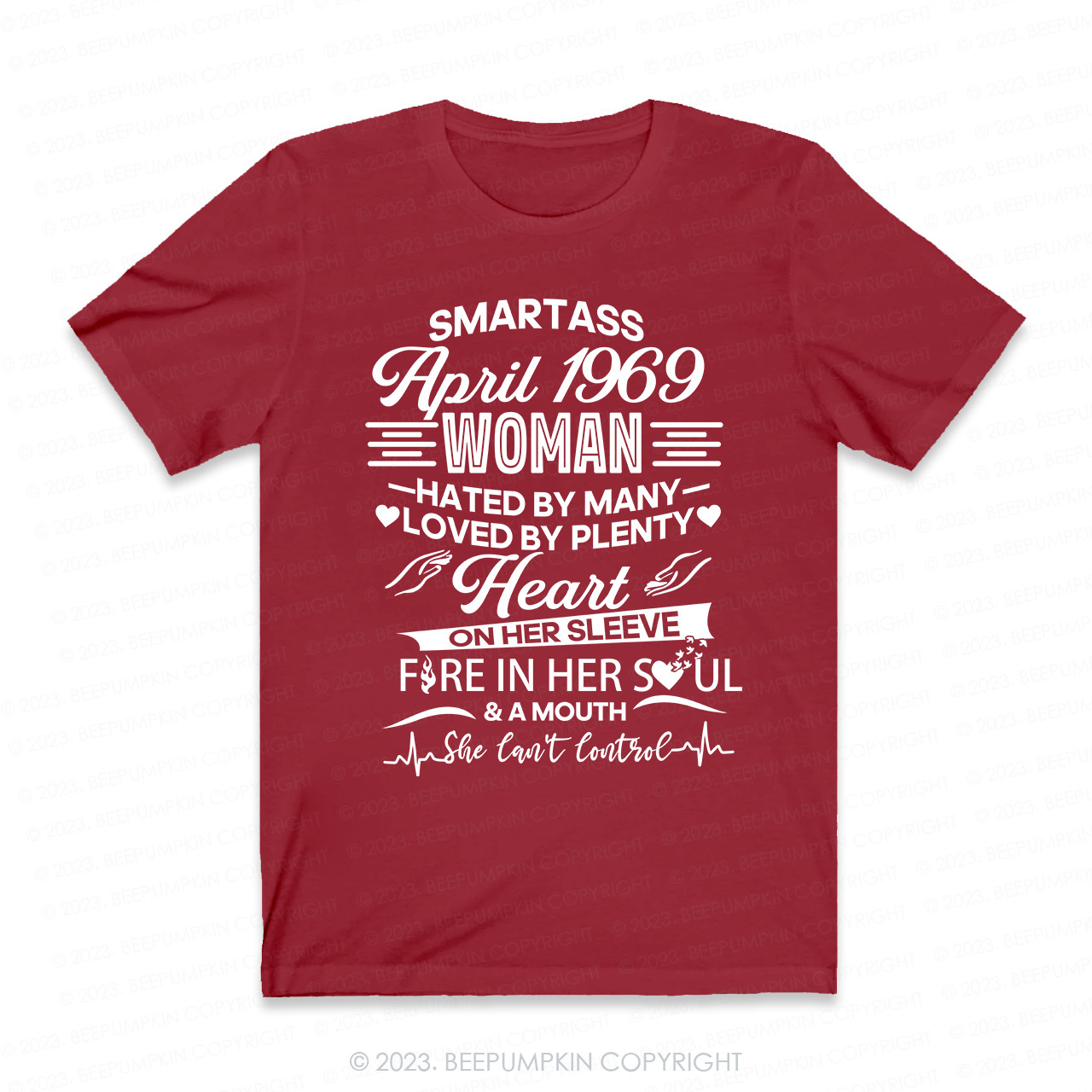 Heart On Her Sleeve Fire In Her Soul Retro T-Shirt