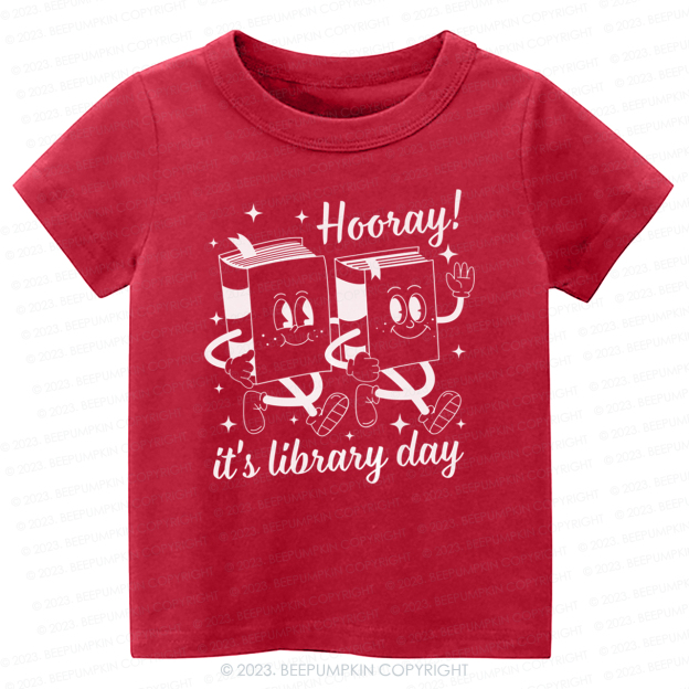Hooray It's Library Kids Shirt