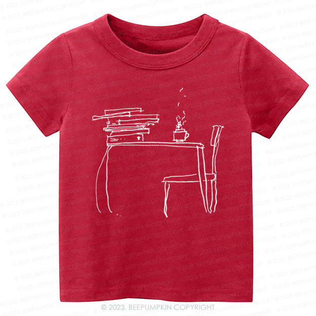 Literary Coffee Book Lover Kids Shirt