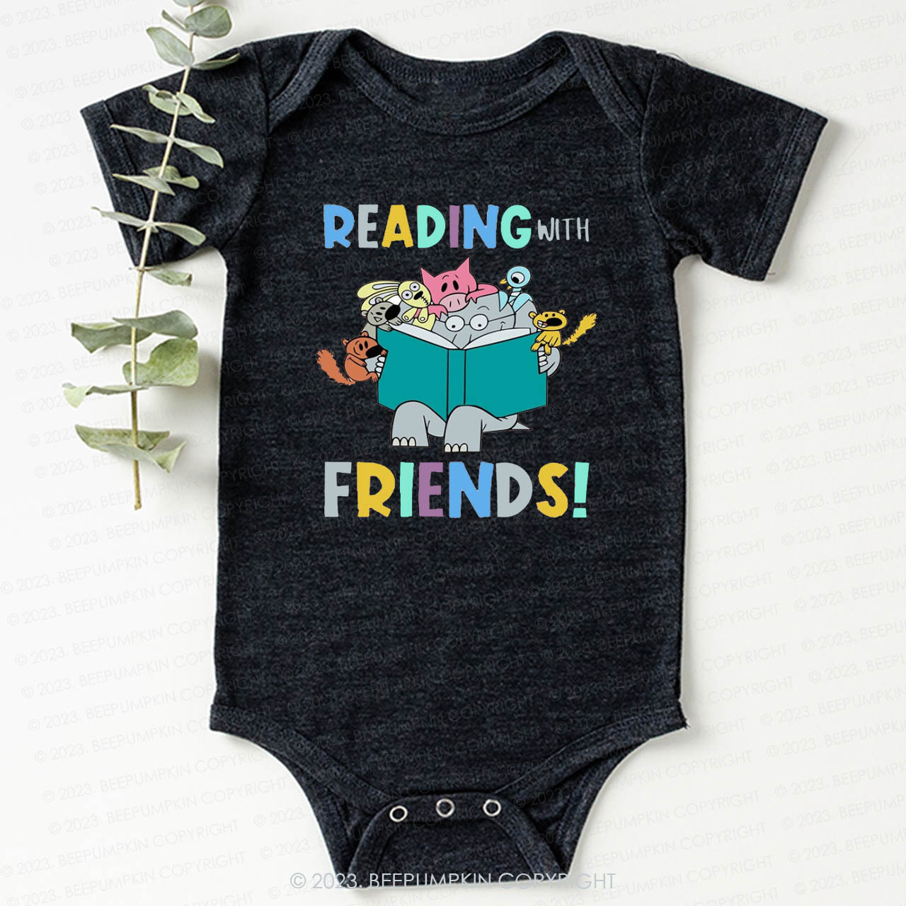 Reading With Friends Bodysuit For Baby