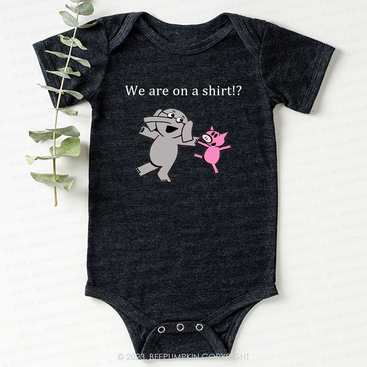 Elephant & Piggie Bodysuit For Baby