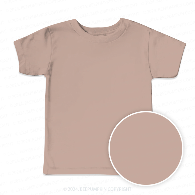 Rosy Brown Solid Color All Over Print Kids Tees