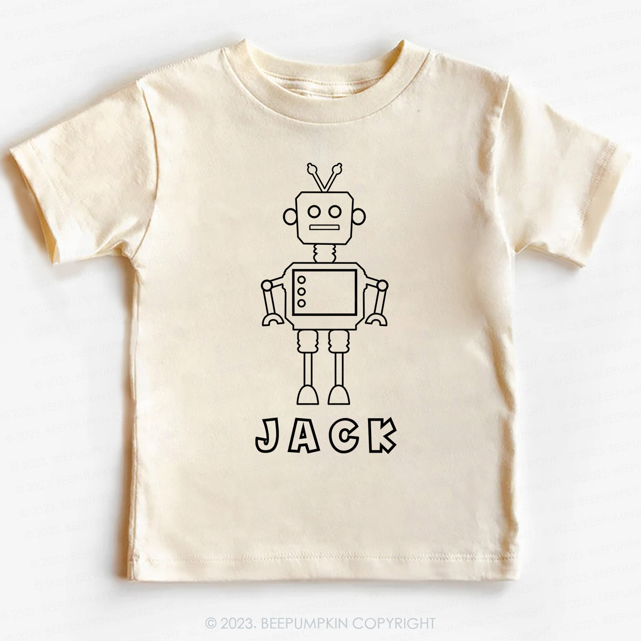 Personalized Robot coloring Kids Shirt