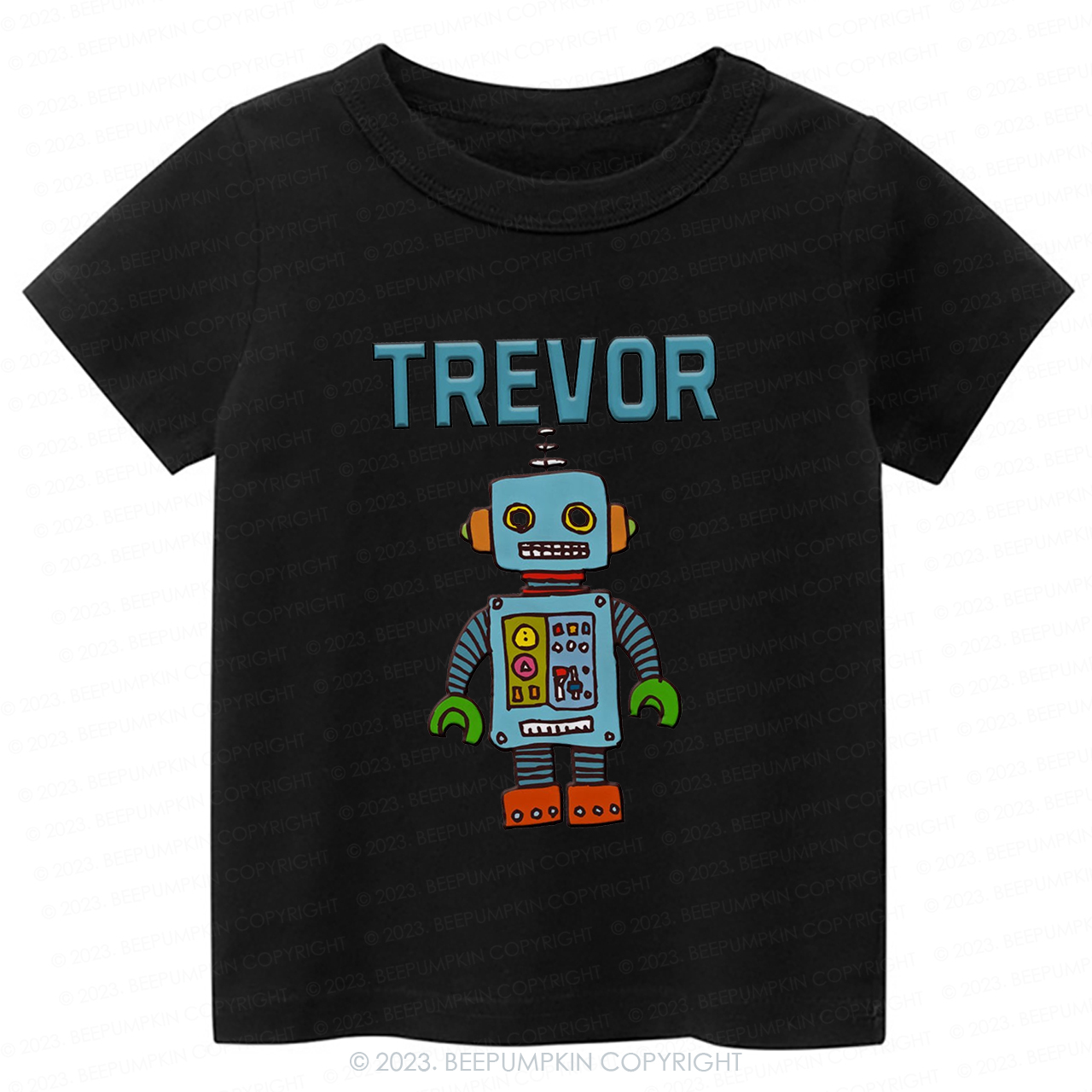 Personalized Robot Theme Kids Shirt