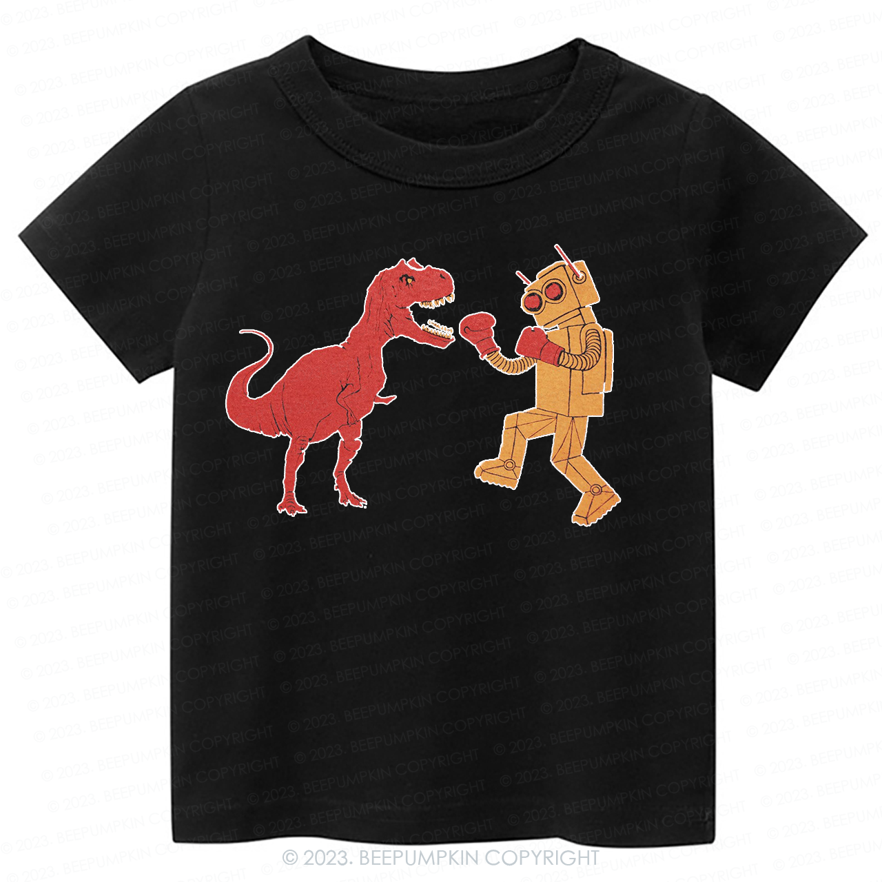 Kids Dinosaur Vs Robot Kids Shirt