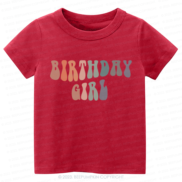 Birthday Girl  Cute Retro Kids Shirt