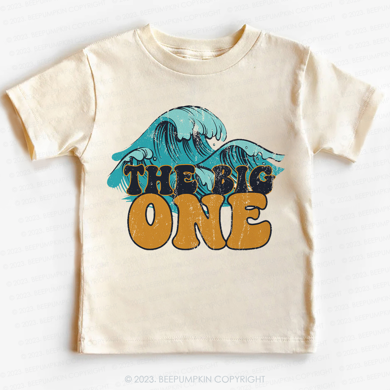 The Big One Retro Wave Birthday Kids Shirt