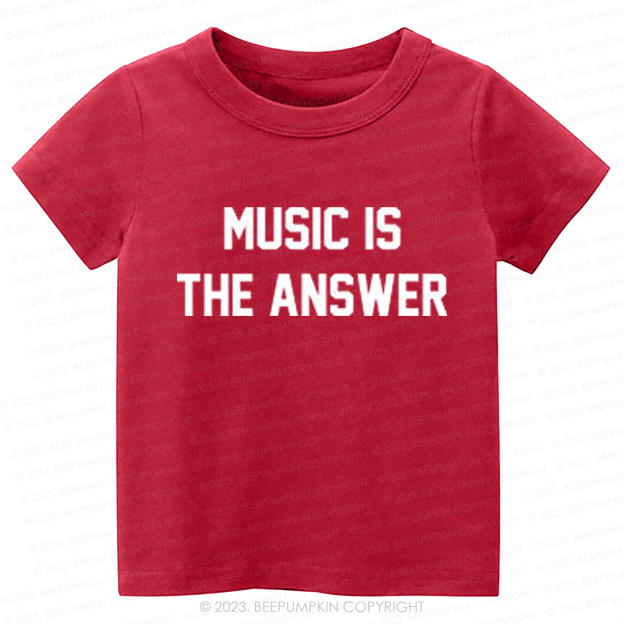 Music Is The Answer Kids Shirt