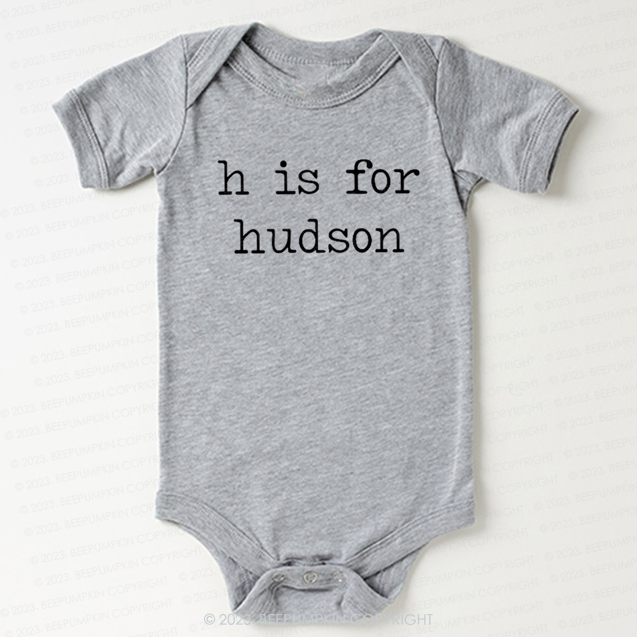 Personalized Vintage Letter Is For Name Bodysuit For Baby