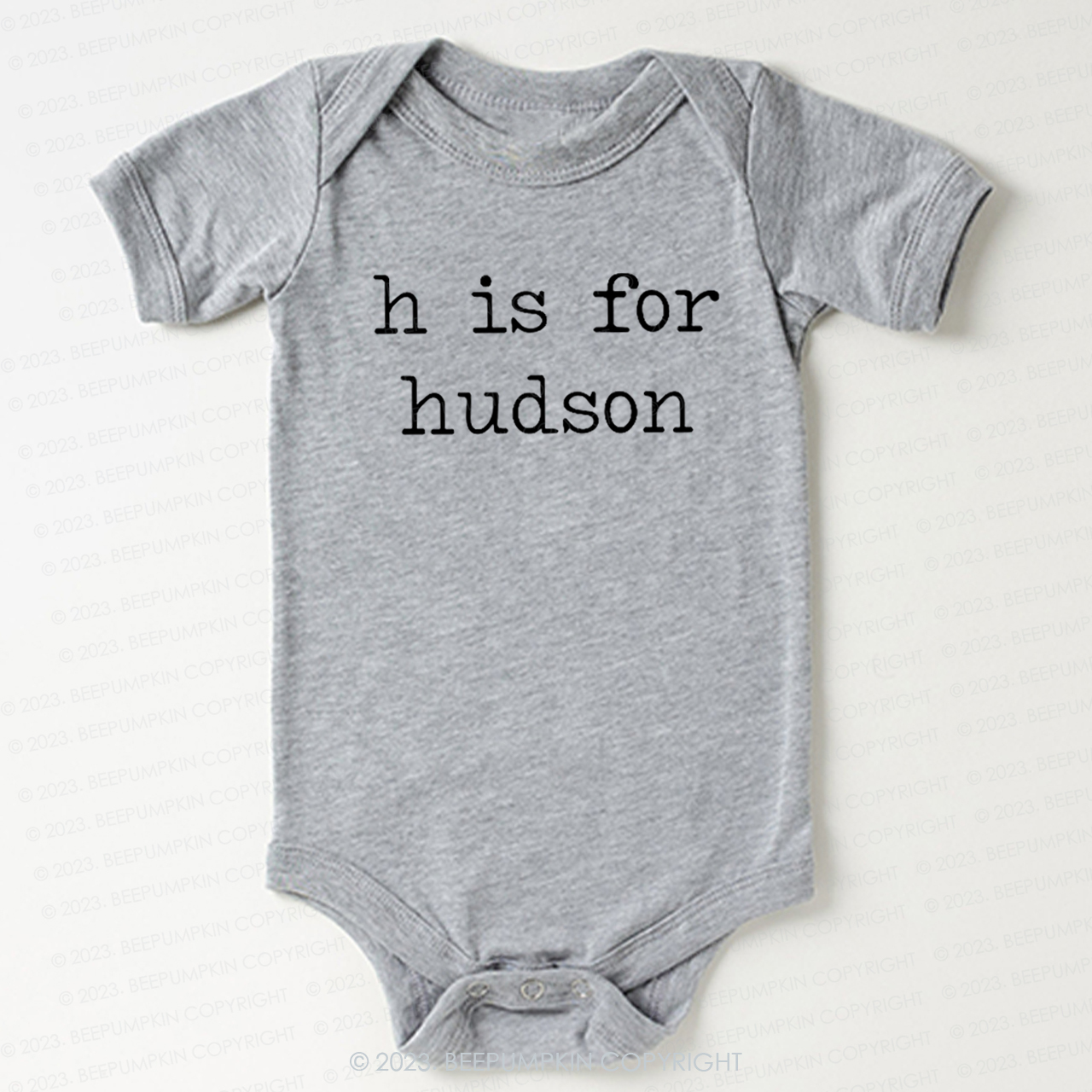 Personalized Vintage Letter Is For Name Bodysuit For Baby
