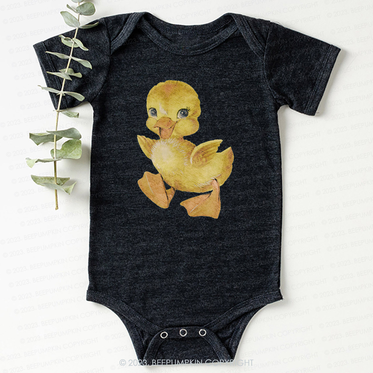 Cute Natural Duckling Bodysuit For Baby