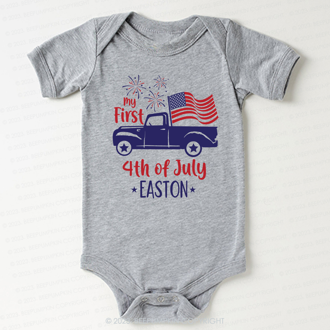 Personalized Baby's First 4th Of July Bodysuit For Baby