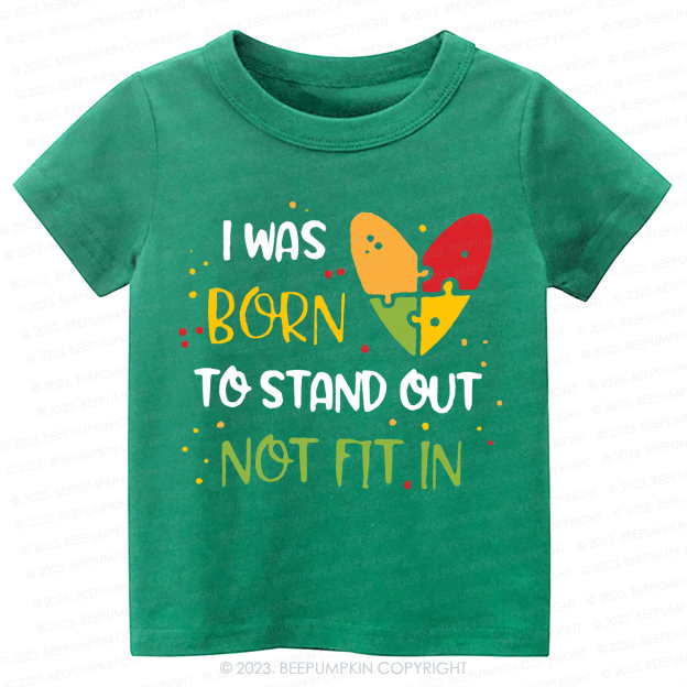 Autism Awarenes I Was Born To Kids Shirt